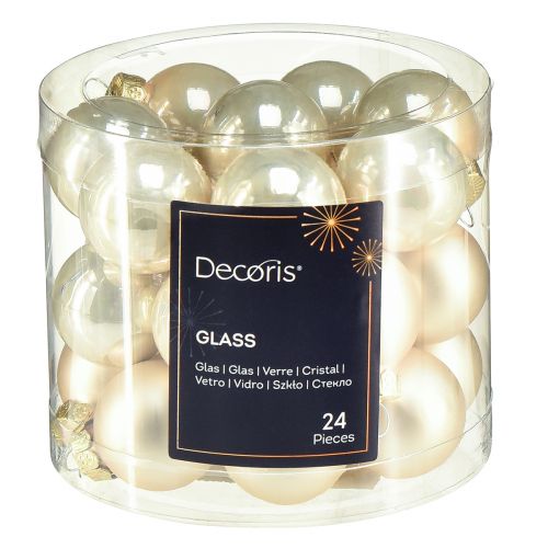 Product Mini Christmas tree balls glass pearl tree balls Ø2.5cm 22 pcs