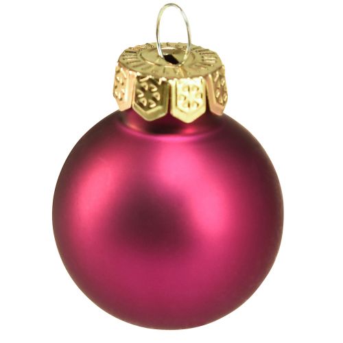 Product Mini glass balls Christmas tree balls pink Ø2.5cm 22 pcs