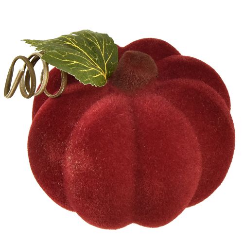 Product Mini pumpkin decoration flocked – assorted in autumn colours 9.5cm 3 pcs