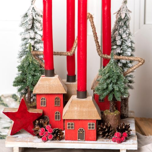 Floristik24 Mini Christmas Tree Snowed Green White with Base H60cm