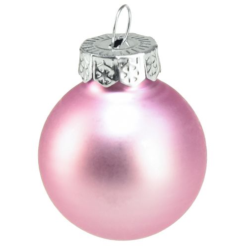 Product Mini Christmas tree balls glass light purple Ø2.5cm 22 pcs