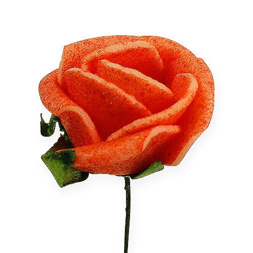 Floristik24 Mini foam roses Ø 1.5cm orange 72 pcs