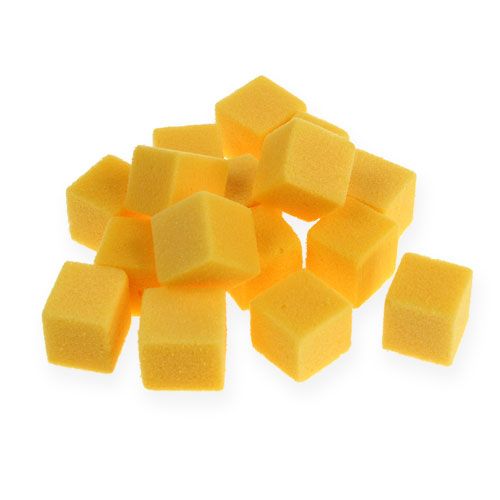Floristik24 Wet pin foam mini cubes yellow 300p
