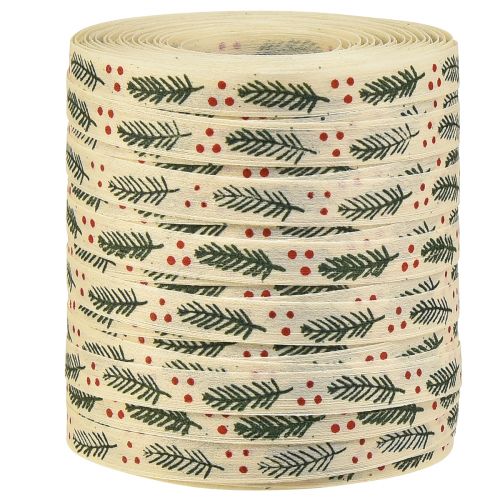 Sustainable curling ribbon gift ribbon Christmas with fir green 10mm 100m