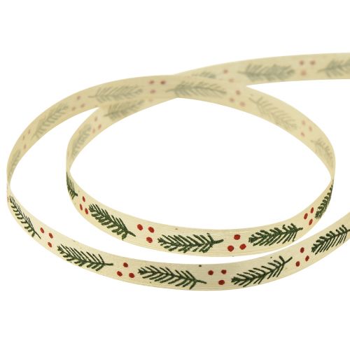 Floristik24 Sustainable curling ribbon gift ribbon Christmas with fir green 10mm 100m