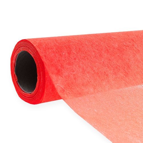 Decorative fleece 60cm x 20m red