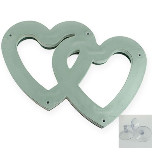 Product Wet floral foam duo heart 37cm with suction cup 2pcs