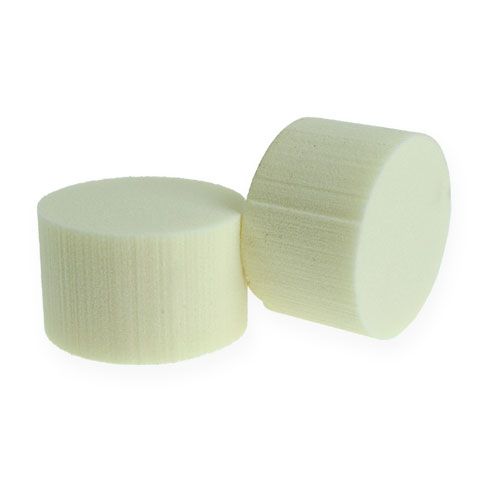 Floristik24 Plug-in dimensions cylinder Ø8cm cream 6pcs