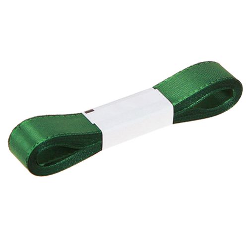 Product Decorative ribbon green gift ribbon selvedge dark green 15mm 3m x 10 pcs
