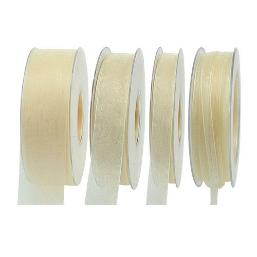 Product Organza ribbon with selvedge 50m cream