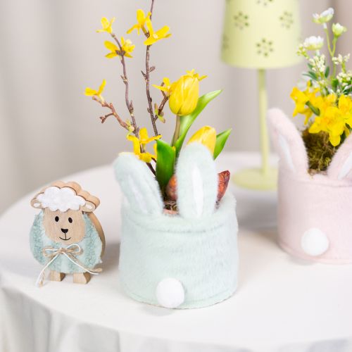 Product Plushy Easter Basket Pastel coloured Bunnies Small basket for gifts and living room decor 18cm 2pcs