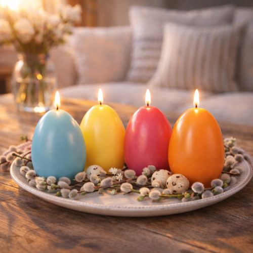 Product Easter Egg Candle - Festive design idea for a joyful Easter celebration - 9cm - 20h - 6pcs