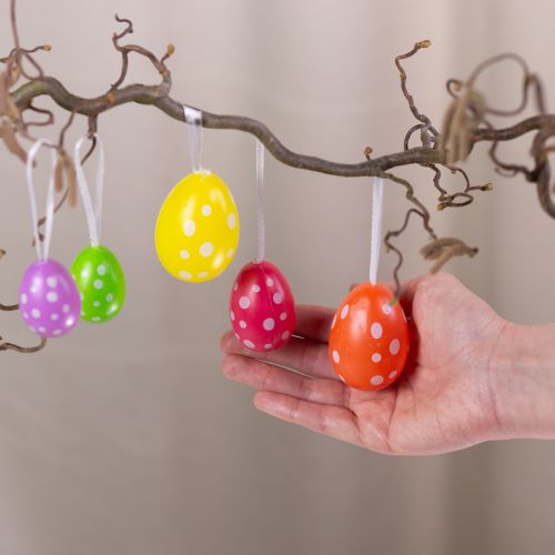 Product Easter eggs for hanging, assorted colors, 6cm, 12 pieces