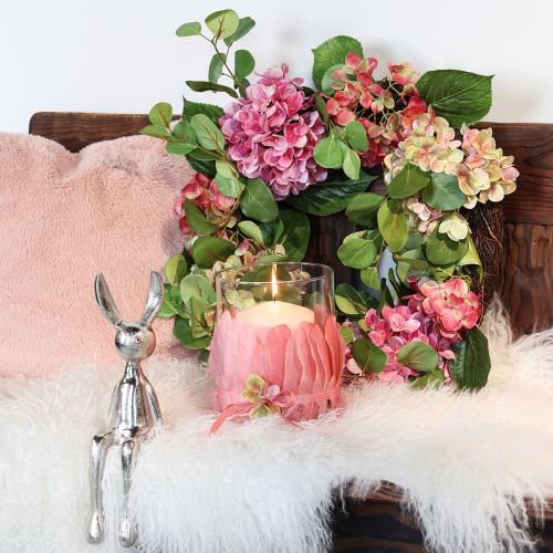 Floristik24 Easter Bunny Edge Stool Metal Rabbit Small Silver 9×9×21cm