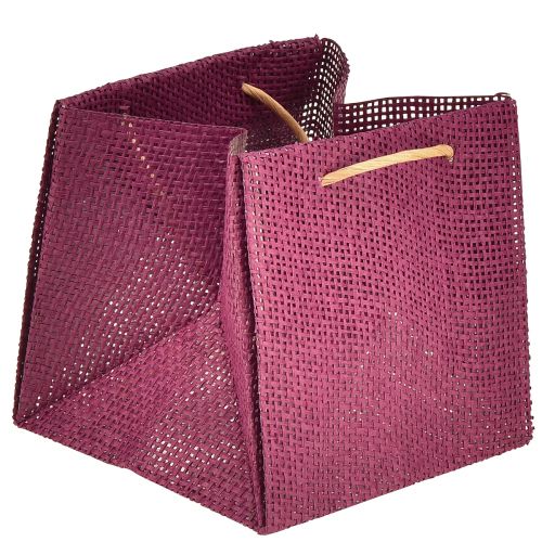 Product Paper Gift Bags Handle Burgundy Pink 12x12cm 8 pcs