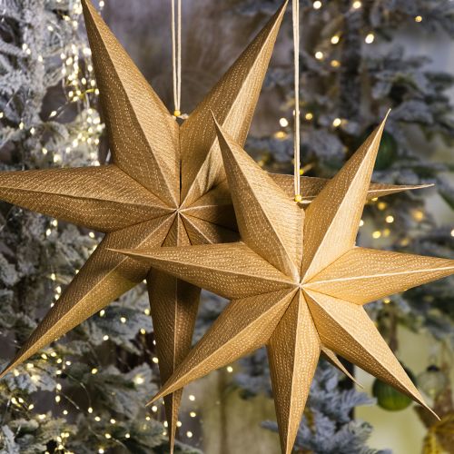 Product Christmas star lights, paper star decoration, festive, elegant design
