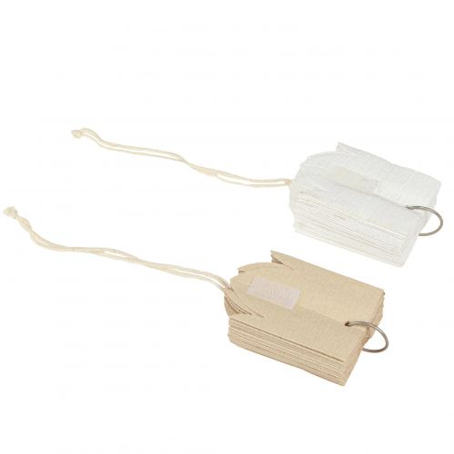 Product Paper Stars White Brown 16cm Christmas Decoration Set of 6