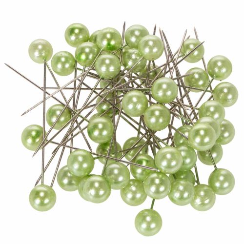 Pearl-headed pins, apple green, Ø10mm, 60mm buy online | Floristik24.ie