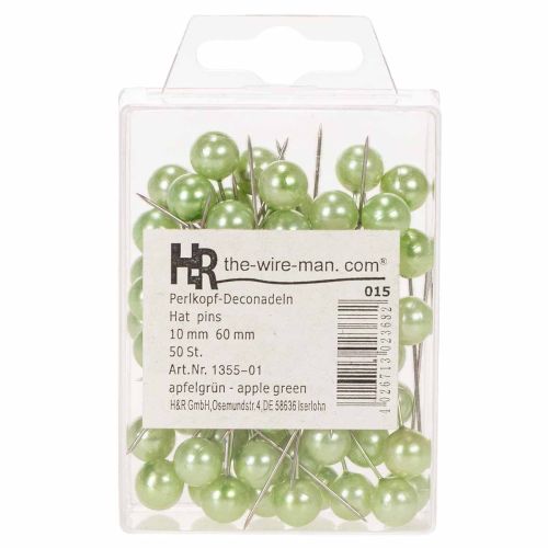 Pearl-headed pins, apple