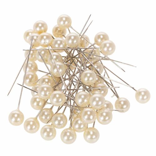 Pearl-headed pins, champagne, Ø10mm, 60mm buy online | Floristik24.ie