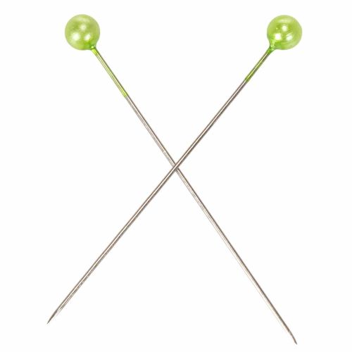 Pearl head pins Ø6mm 65mm apple green | Floristik24.ie