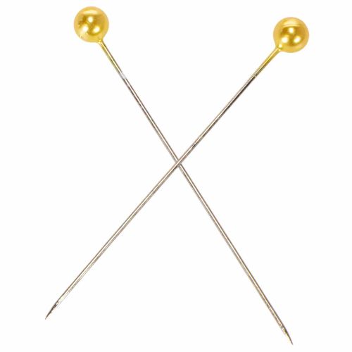 Pearl head needles Ø6mm 65mm gold | Floristik24.ie