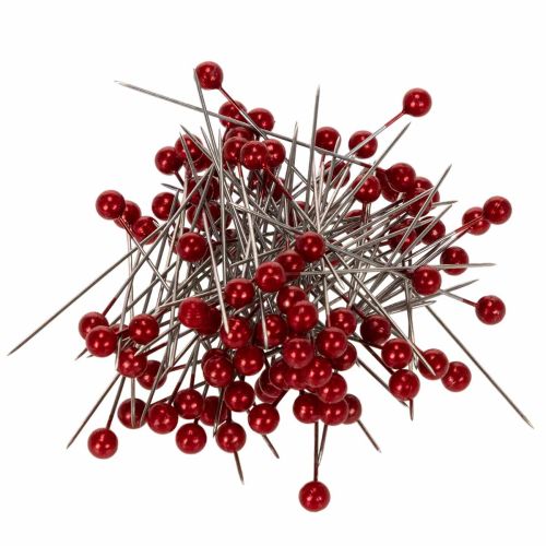 Pearl head pins Ø6mm 65mm Red buy online | Floristik24.ie