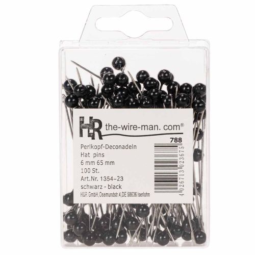 Pearl head pins Ø6mm 65mm