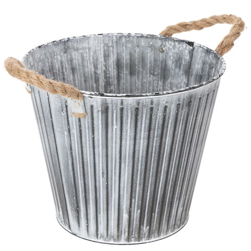 Floristik24 Plant pot, decorative pot with handles, metal pot for planting Ø25.5cm