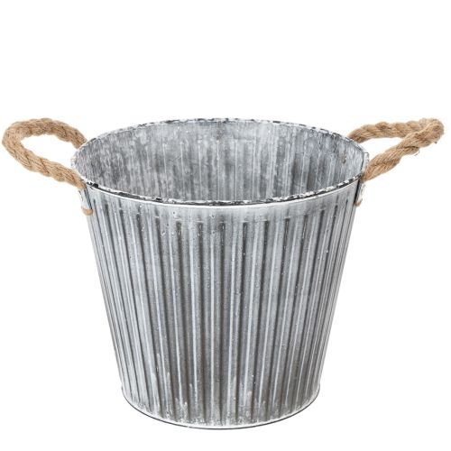 Product Plant pot, decorative pot with handles, metal pot for planting Ø25.5cm