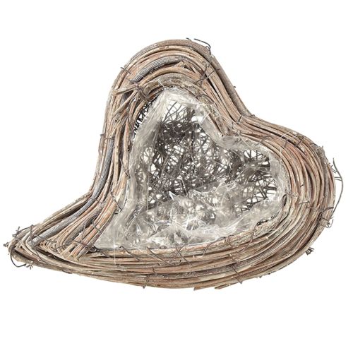 Plant heart Rattan Vine Natural White 20cmx24cmx6cm buy online | Floristik24.ie
