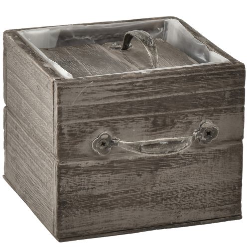 Product Plant boxes in drawer look – Grey-brown, various sizes – Versatile and decorative storage – Set of 2 pieces