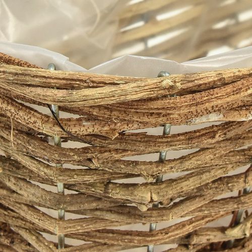 Product Plant basket oval vine natural plant bowl L30cm