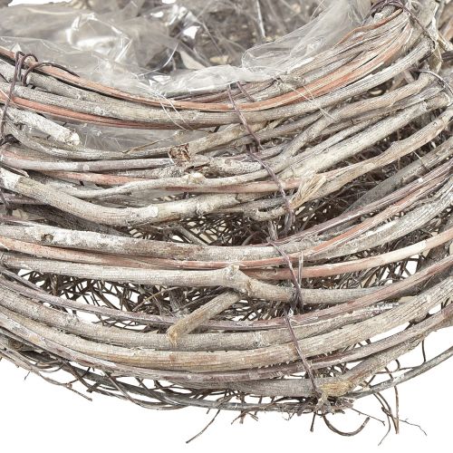 Floristik24 Plant Bowl Rattan Curved Natural White 30x35cm 2pcs