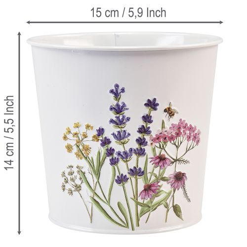 Plant pot, flower pot, metal sheet, planter Ø15cm H14cm | Floristik24.ie