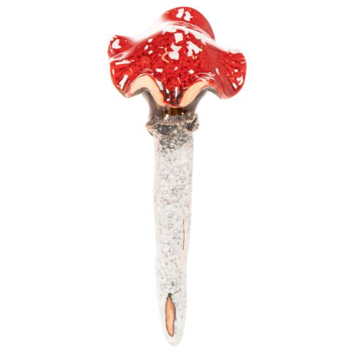 Mushroom Plug Decorative Figure Girl and Boy Fly Agaric with Face 13cm 2pcs | Floristik24.ie