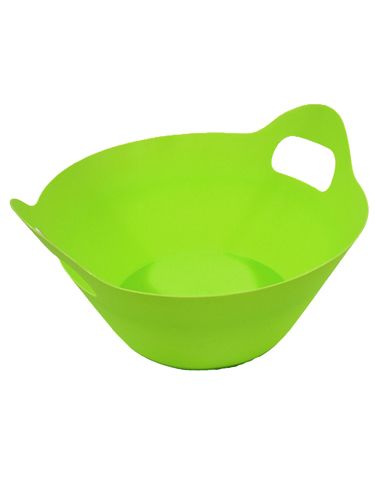 Floristik24 Plastic bowls with handles Ø27cm 8pcs. green
