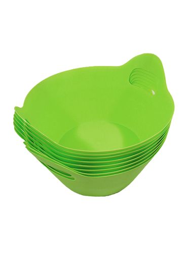 Product Plastic bowls with handles Ø27cm 8pcs. green