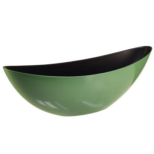 Product Modern green half-moon bowl made of plastic 39 cm – versatile for decoration – 2 pieces