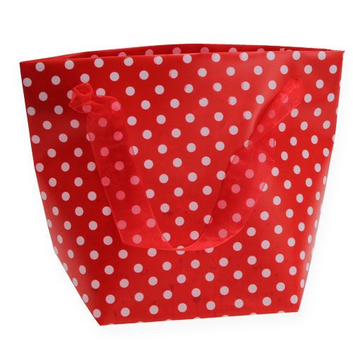 Floristik24 Gift bag red, white 31cm 5pcs