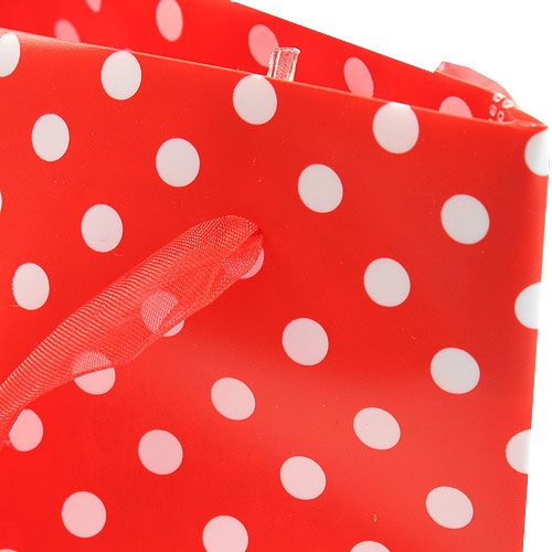 Product Gift bag red, white 31cm 5pcs