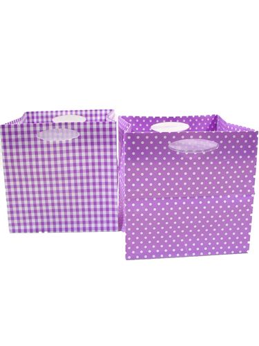 Plastic bag 12x12cm 12pcs. violet | Floristik24.ie