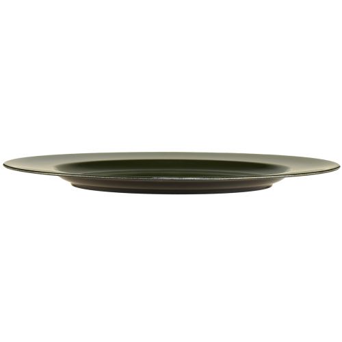 Product Elegant dark green plastic plate 28 cm 4pcs