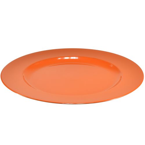 Product Plastic plates in orange – 28 cm – Ideal for parties and decoration – 4 pieces