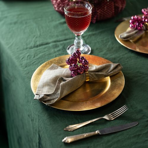 Floristik24 Plastic plate gold Ø17cm 10pcs