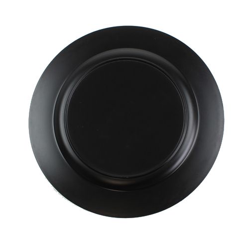 Product Plastic plate silver Ø33cm with glaze effect