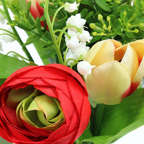 Product Ranunculus bouquet, tulip bouquet, red