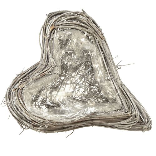 Product Rattan Heart Plant Heart Decoration Rattan Vines White 20x24cm