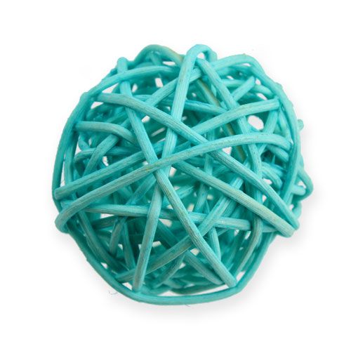 Product Rattan ball blue, turquoise, bleached 30pcs