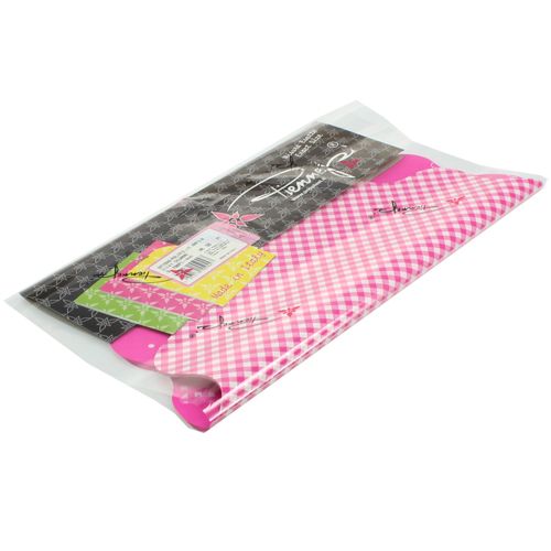 Floristik24 Rondella cuff Vichy Pink Ø50cm 50pcs